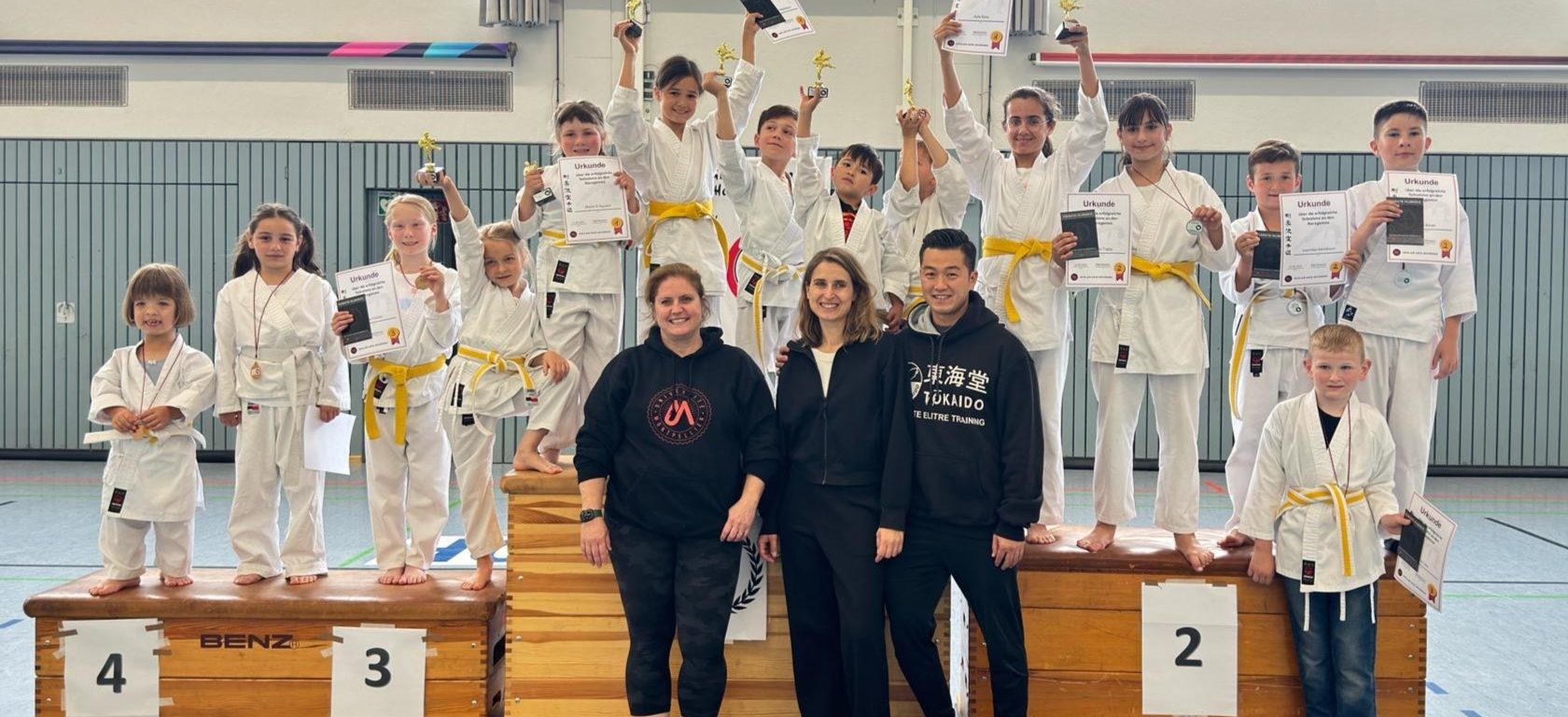 Karate-Kids der GSV Hemmingen auf dem Siegertreppchen bei einem Anfänger-Turnier in Heilbronn